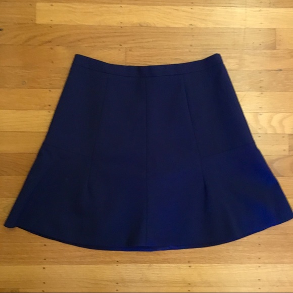 navy fit and flare skirt